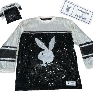 Limited edition sequin hockey jersey JoyRich LA X Playboy Men’s XL
